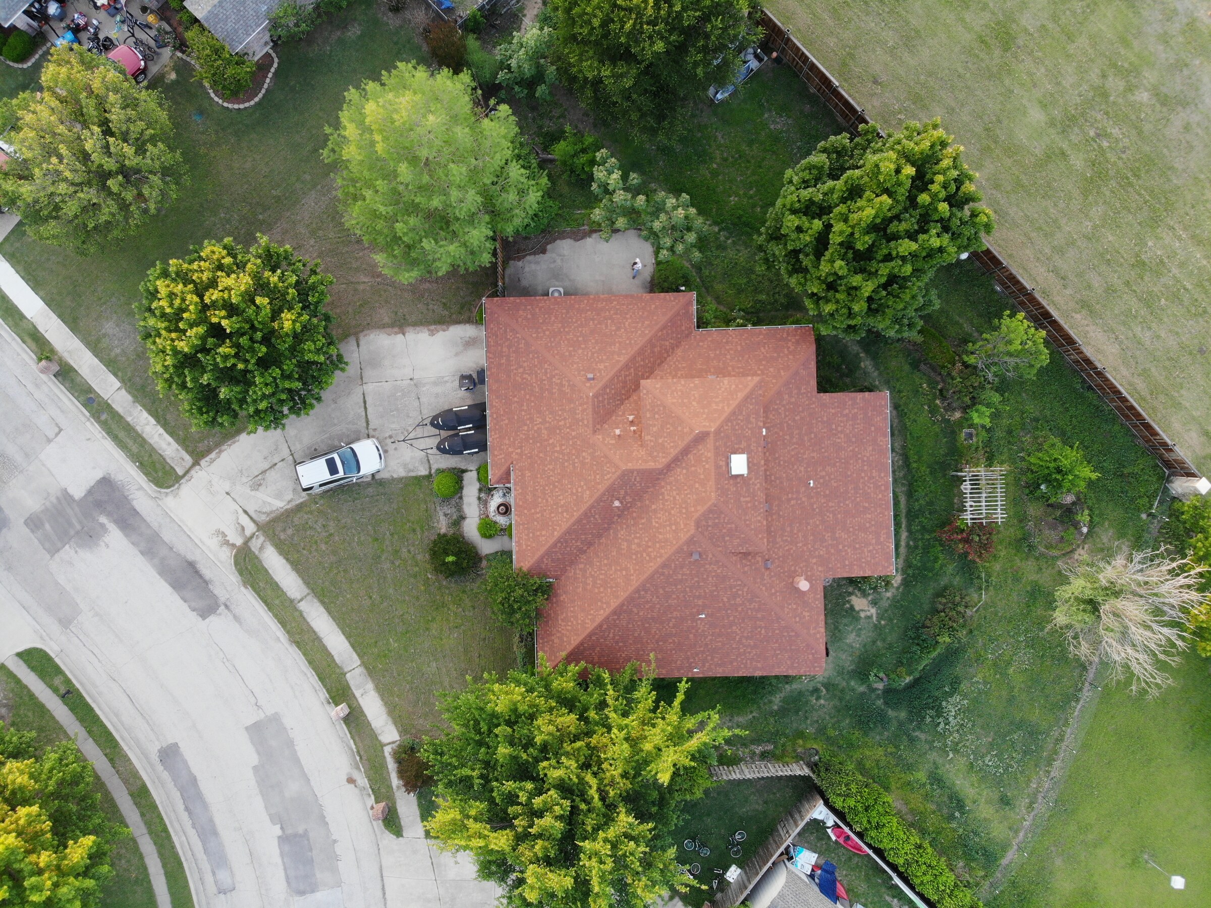 Map of 109 Woodrow Circle — Little Elm, Texas — sketched from above